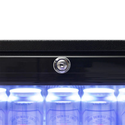 Rhino Night Club Commercial Multi Light Colored Black 1 Door Bar Fridge