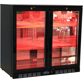 Rhino Night Club Quiet Running Multi LED Light Coloured Bar Fridge (ON BACK ORDER FOR MID JUL)