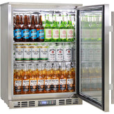 Rhino Stainless Steel 1 Heated Glass Door Bar Fridge With LG Compressor