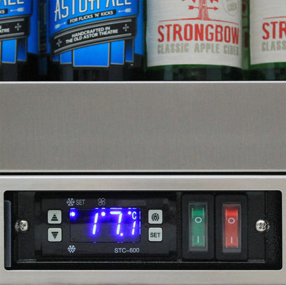 Rhino Stainless Steel 1 Heated Glass Door Bar Fridge With LG Compressor