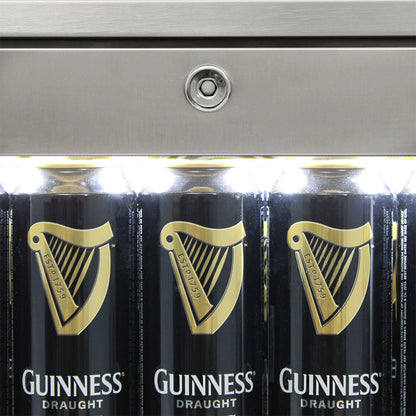 Rhino Stainless Steel 1 Heated Glass Door Bar Fridge With Low Energy Consumption - Left Hinged SG1L-HD