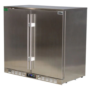 Rhino Stainless Steel 2 Door All Stainless Steel Bar Fridge