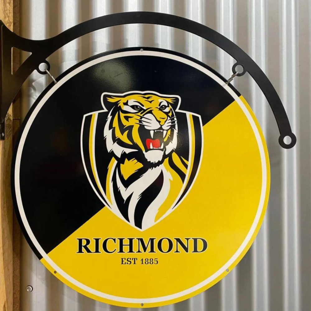 Richmond Football Sign Double Sided Round