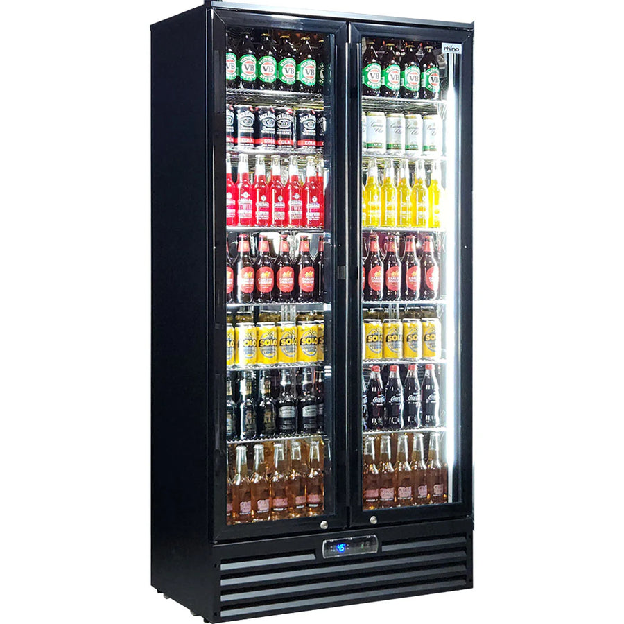 Rhino 2 Door Black Commercial Upright Triple Glass Door Bar Fridge Ultra Energy Efficient - Model SGT2-BS [ON BACK ORDER LATE JUNE]