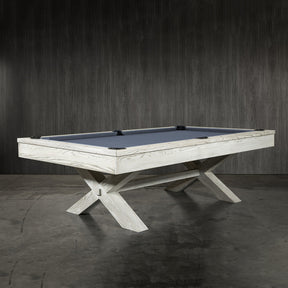 7FT Slate Billiard Table W/ Free Accessories Pool Table – White&Blue (ON BACK ORDER FOR THE 4TH JULY)