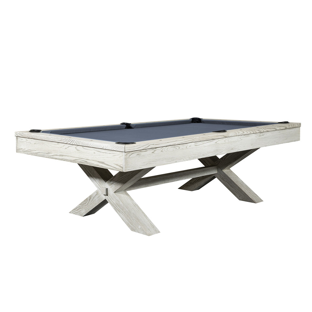 8FT Slate Billiard Table W/ Free Accessories Pool Table – White&Blue (ON BACK ORDER FOR THE 4TH JULY)