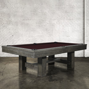 8FT Slate Billiard Table W/ Free Accessories Pool Table – Grey&Red