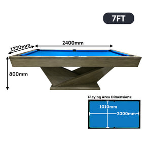 7FT Luxury Slate Billiard Table W/ Free Accessories Pool Table – Grey&Blue (ON BACK ORDER FOR THE 4TH JULY)