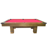 MACE MORSE 8FT Slate Billiard Table Pack Luxury Pool / Snooker Table Solid Timber W/ Dining Top Free Accessories – Elm Color&Red
