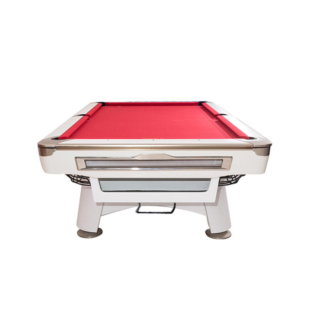 MACE NEON 9FT Slate Billiard Table Pool Snooker Table – White Frame