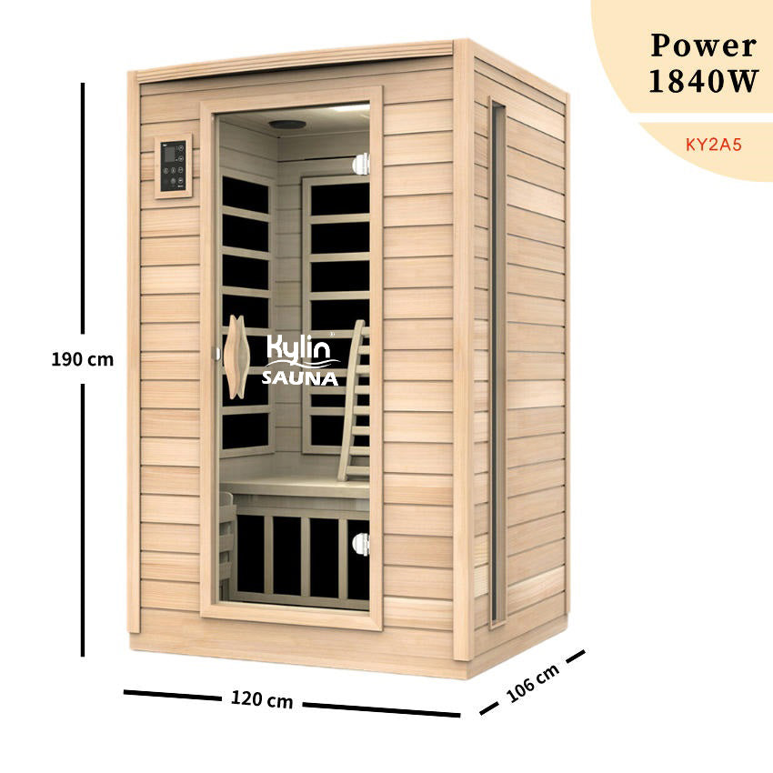 Kylin Low EMF Carbon Far Infrared Sauna Home Spa 2 people – KY2A5