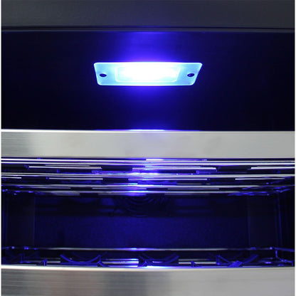Bar Fridge - Schmick Under Bench Glass Door Bar Fridge Triple Glazed - Model JC132B Right Hinged
