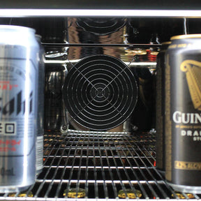 Schmick Quiet Running Front Venting Under Bench Heated Glass Door Bar Fridge Model SK116L-HD