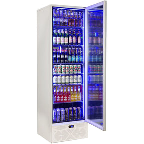 Schmick Classy Upright Heated Glass 1 Door Bar Fridge - Model SK422R-W-HD