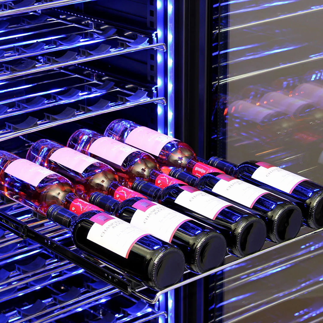 Schmick Black Upright Glass Door Drinks Refrigerator Model BD425B-B Left Hinged - Model BD425B-B