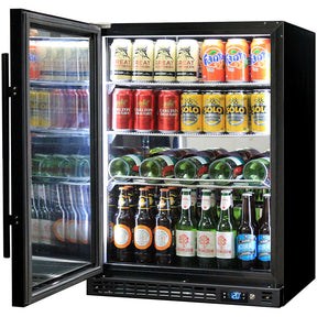 Schmick Quiet Running Front Venting Under Bench Heated Glass Door Bar Fridge - Model SK156L-B-HD