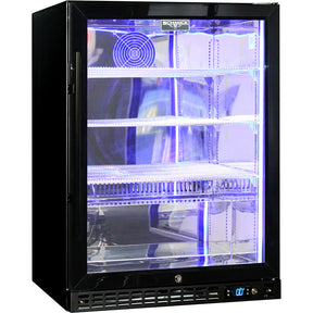 Schmick Quiet Running Front Venting Under Bench Triple Glazed Glass Door Bar Fridge - Model SK156R-B