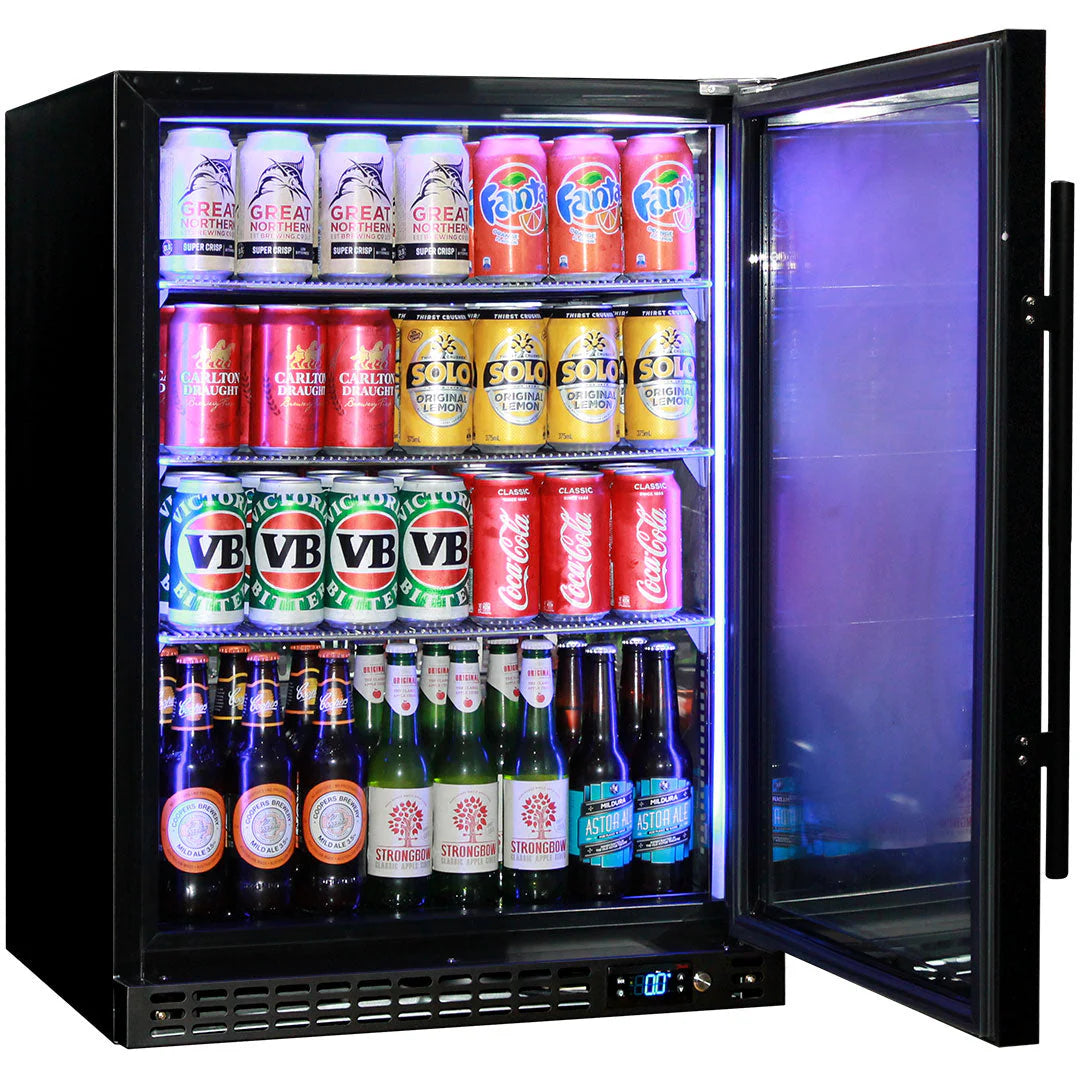 Schmick Quiet Running Front Venting Under Bench Triple Glazed Glass Door Bar Fridge - Model SK156R-B