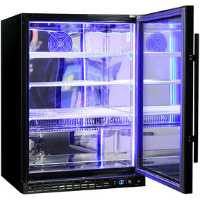 Schmick Quiet Running Front Venting Under Bench Triple Glazed Glass Door Bar Fridge - Model SK156R-B