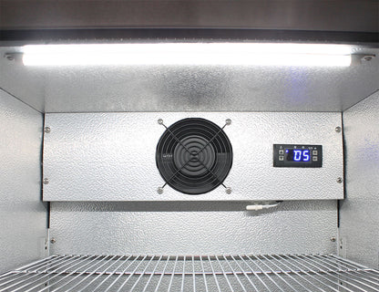 Schmick 304 Stainless Steel Bar Fridge Tropical Rated With Heated Glass and Triple Glazing Model SK118L-SS