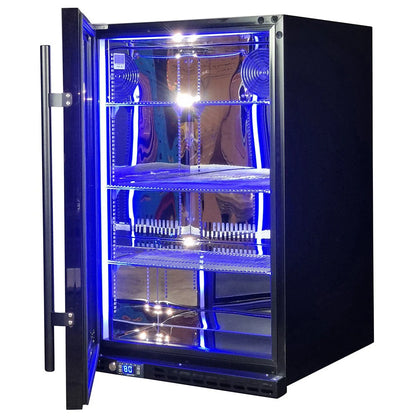 Schmick Black Quiet Front Venting Under Bench Heated Glass Door Bar Fridge Model SK146L-B-HD (ON BACK ORDER END SEPT)