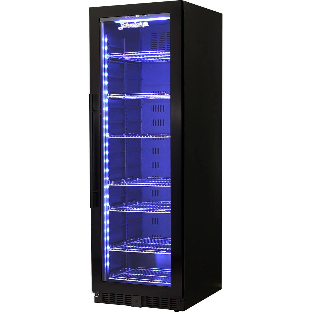 Schmick Black Upright Glass Door Drinks Refrigerator Model BD425RB-B Right Hinged (ON BACKORDER FOR LATE SEPT 2024)