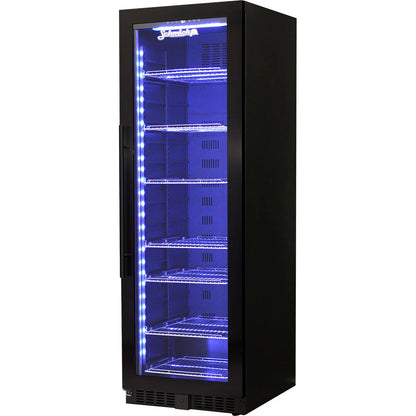 Schmick Black Upright Glass Door Drinks Refrigerator Model BD425RB-B Right Hinged (ON BACKORDER FOR LATE SEPT 2024)