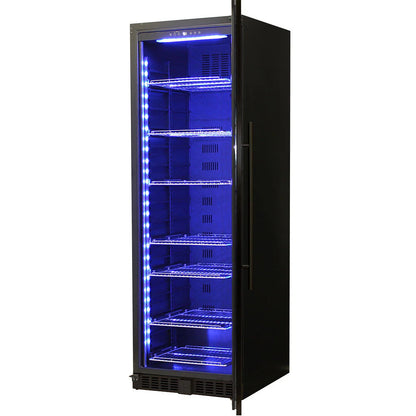 Schmick Black Upright Glass Door Drinks Refrigerator Model BD425RB-B Right Hinged (ON BACKORDER FOR LATE SEPT 2024)