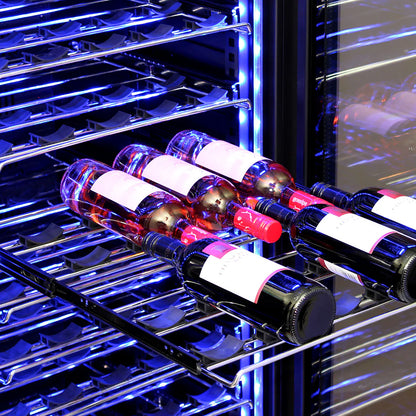 Schmick Black Upright Glass Door Drinks Refrigerator Model BD425B-B Left Hinged