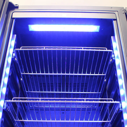 Schmick Black Upright Glass Door Drinks Refrigerator Model BD425B-B Left Hinged