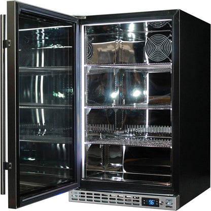 Schmick Quiet Running Front Venting Under Bench Glass Door Bar Fridge Heated Glass Model SK126L-HD