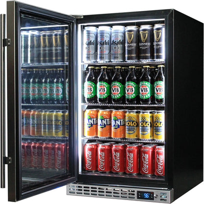 Schmick Quiet Running Front Venting Under Bench Glass Door Bar Fridge Heated Glass Model SK126L-HD