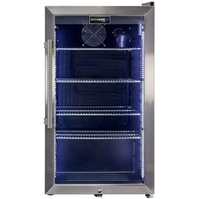 Schmick Outdoor Triple Glazed Alfresco Bar Fridge With Led Strip Lights. Lock and LOW E Glass. Indoor use also perfect! - Model HUS-SC88-SS