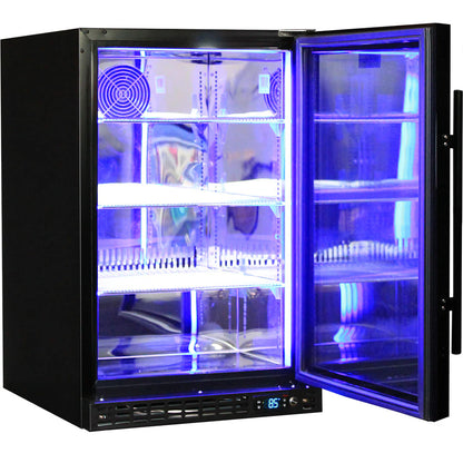 Schmick Quiet Running Front Venting Under Bench Glass Door Bar Fridge - Model SK116L-B