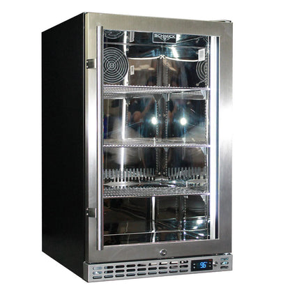 Schmick Quiet Running Front Venting Under Bench Glass Door Bar Fridge Heated Glass Model SK126R-HD