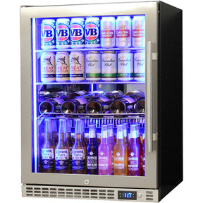 Schmick Quiet Running Front Venting Under Bench Glass Door Bar Fridge Heated Glass Model SK156L-HD