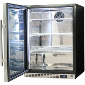 Schmick Quiet Running Front Venting Under Bench Glass Door Bar Fridge Heated Glass Model SK156L-HD