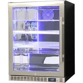 Schmick Quiet Running Front Venting Under Bench Glass Door Bar Fridge Heated Glass Model SK156L-HD