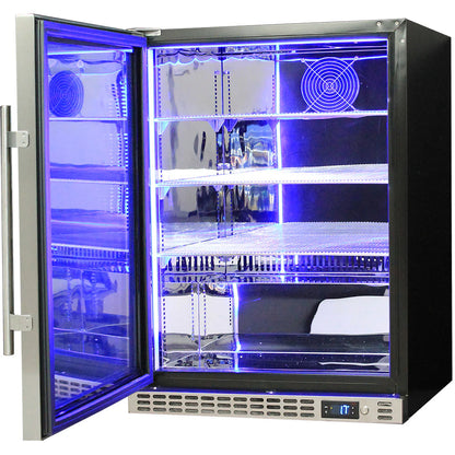 Schmick Quiet Running Front Venting Under Bench Glass Door Bar Fridge Heated Glass Model SK156L-HD
