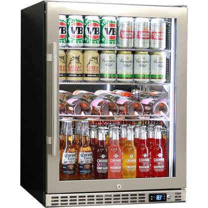 Schmick Quiet Running Front Venting Under Bench Glass Door Bar Fridge Heated Glass Model SK156R-HD