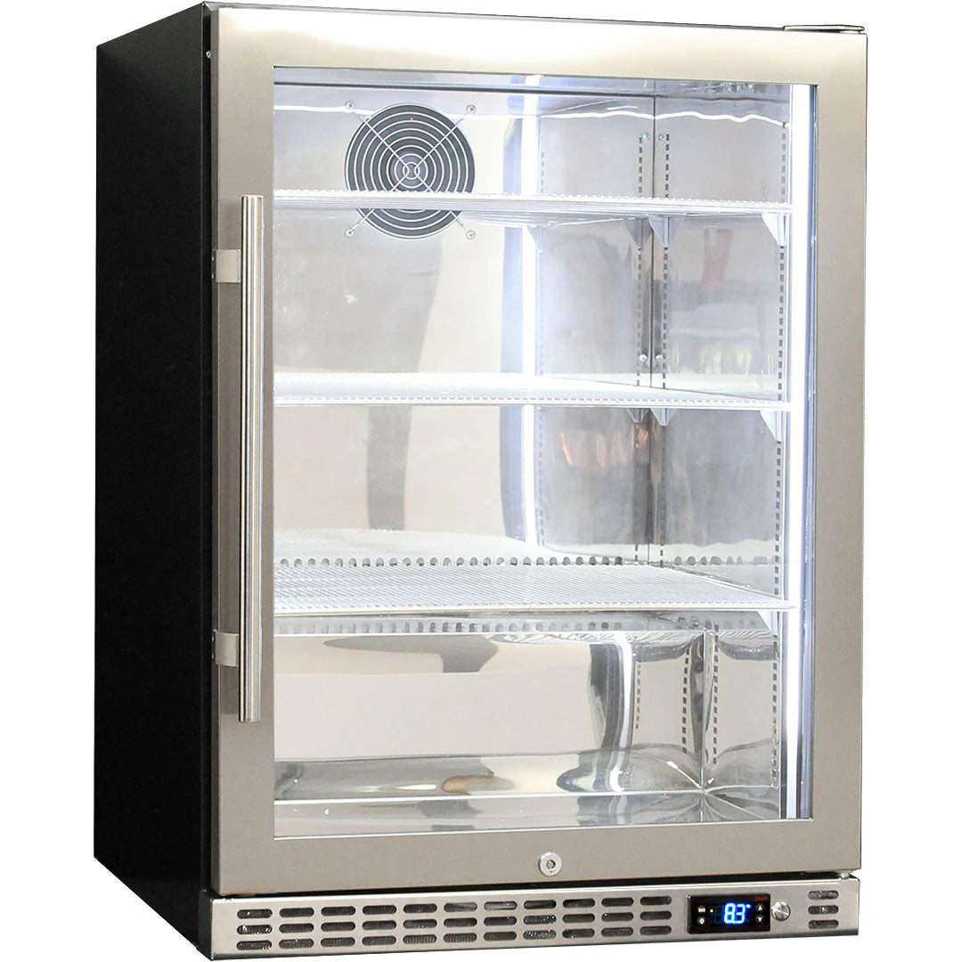 Schmick Quiet Running Front Venting Under Bench Glass Door Bar Fridge Heated Glass Model SK156R-HD