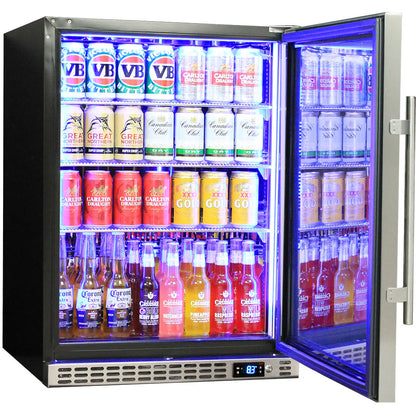 Schmick Quiet Running Front Venting Under Bench Glass Door Bar Fridge Heated Glass Model SK156R-HD