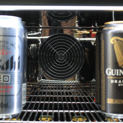 Schmick Quiet Running Front Venting Under Bench Heated Glass Door Bar Fridge Model SK86R-HD
