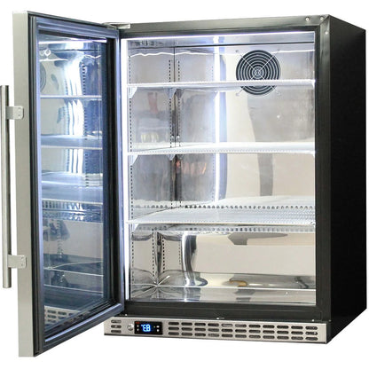 Schmick Quiet Running Front Venting Under Bench Solid Stainless Door Bar Fridge - Model SK156L-SD