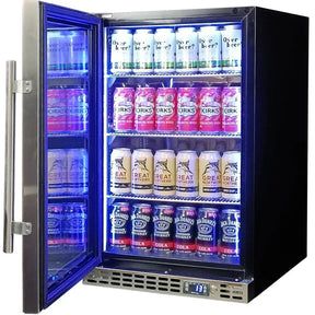 Schmick Quiet Running Front Venting Under Bench Heated Glass Door Bar Fridge Model SK116L-HD