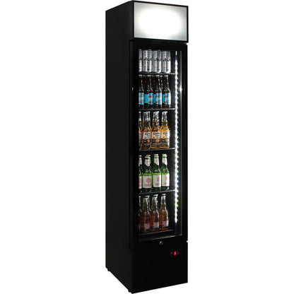 Schmick Skinny Upright Glass Door Bar Fridge Triple Glazed LOW E Glass. Lock And Brand Parts - Model SS-P160FA