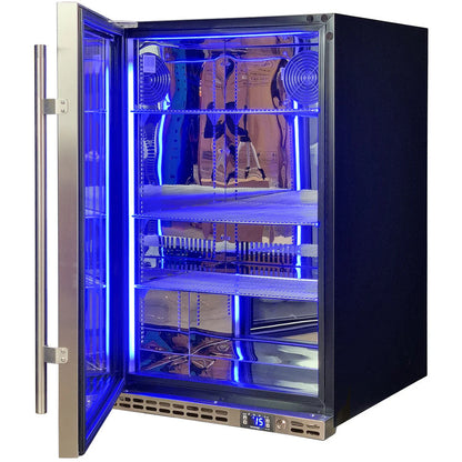 Schmick Stainless Steel Quiet Front Venting Under Bench Heated Glass Door Bar Fridge Model SK146L-HD 2Yrs Parts/Labour / Add 2 x Wine Shelves (+$45.00)