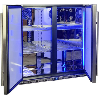 Schmick Stainless Steel Quiet Running 2 Door Bar Fridge With Quality Parts And Quiet Operation - Model SK245-SD