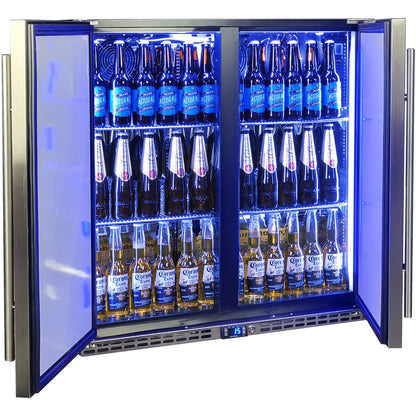 Schmick Stainless Steel Quiet Running 2 Door Bar Fridge With Quality Parts And Quiet Operation - Model SK245-SD