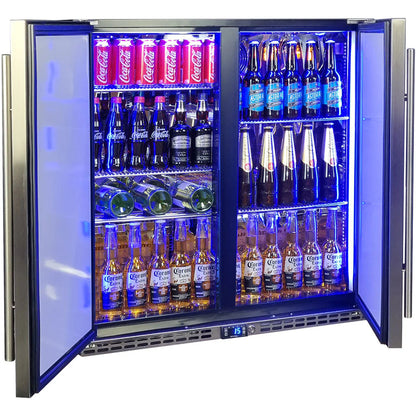 Schmick Stainless Steel Quiet Running 2 Door Bar Fridge With Quality Parts And Quiet Operation - Model SK245-SD